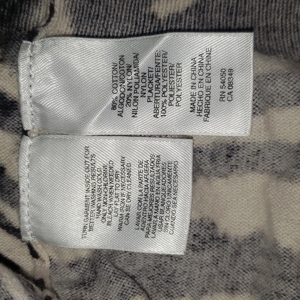 Jones New York Sport Brown Cream Zebra Print 3/4 Sleeve XL - Picture 5 of 8